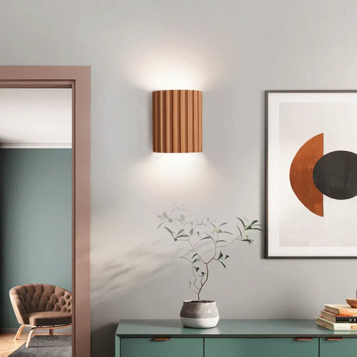 Stylowe kinkiety z żywicy - LumiResin-Biały-Ciepłe dowcipy-Trend Polska