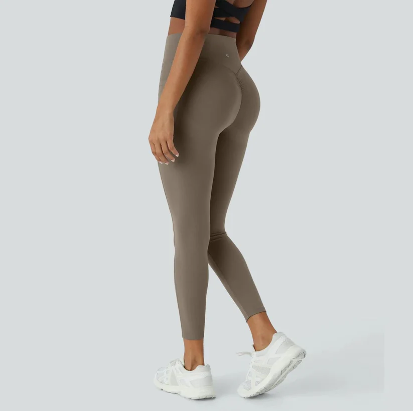 Stylowe legginsy push-up – Mila | Natychmiastowy efekt podniesienia-S-Brązowy-Trend Polska