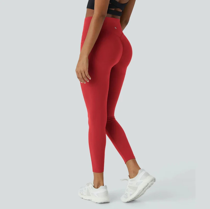 Stylowe legginsy push-up – Mila | Natychmiastowy efekt podniesienia-S-Czerwony-Trend Polska