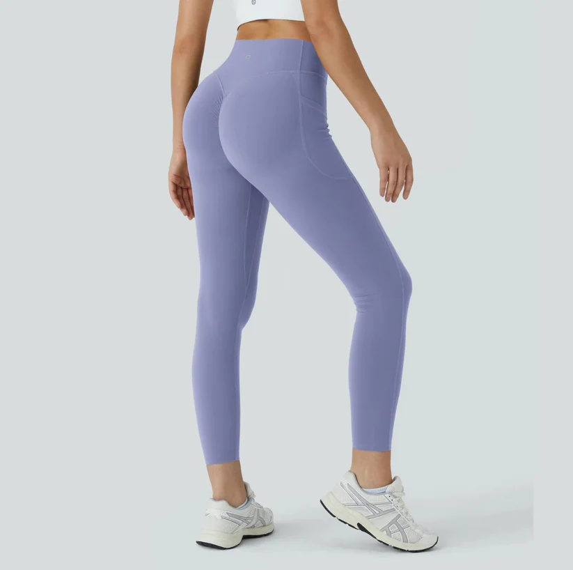 Stylowe legginsy push-up – Mila | Natychmiastowy efekt podniesienia-S-Fioletowy-Trend Polska