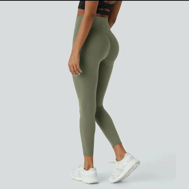 Stylowe legginsy push-up – Mila | Natychmiastowy efekt podniesienia-S-Zielony-Trend Polska