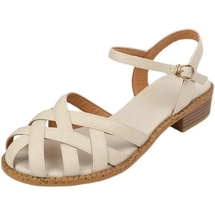 Stylowe letnie buty z wygodną podeszwą – Amira-Brązowy-35-Trend Polska