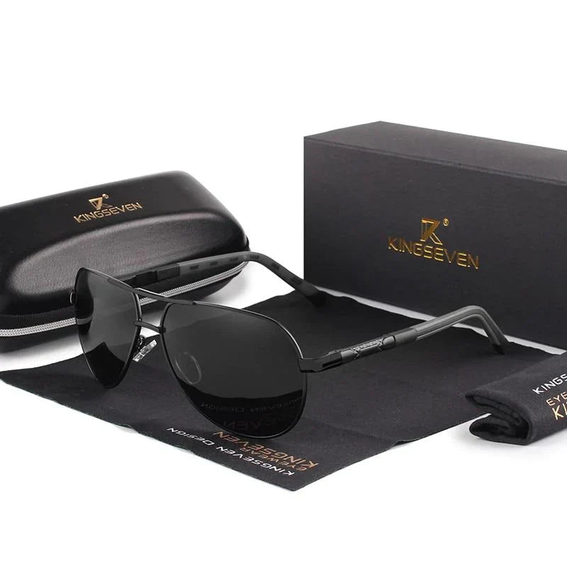 Stylowe męskie okulary przeciwsłoneczne z filtrem UV400 – Lennart-Złoto-Czarny-Trend Polska