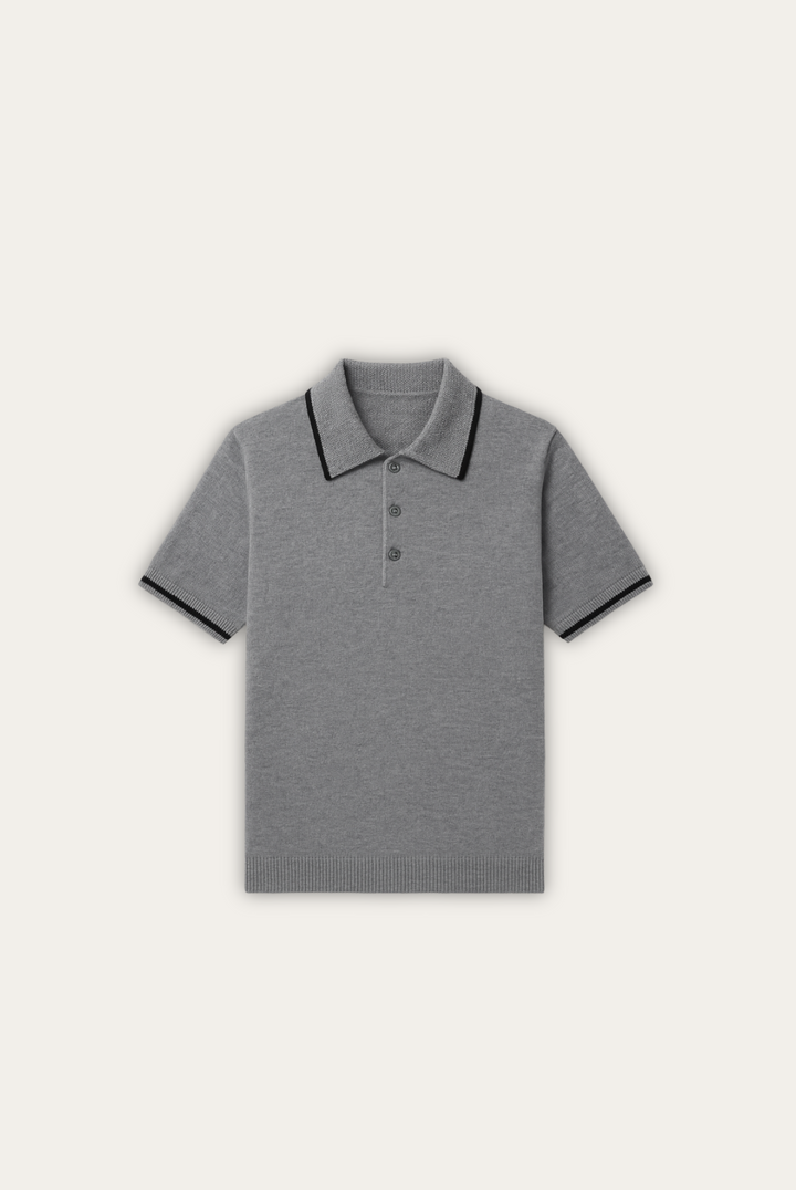 Stylowe męskie polo z kaszmirowo-wełnianej mieszanki – Renzo-S-Trend Polska