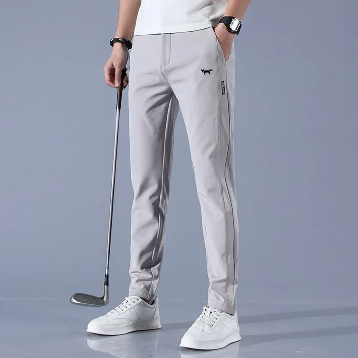 Stylowe męskie spodnie golfowe - FairwayFlex-Szary-28-Trend Polska