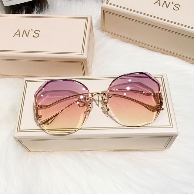 Stylowe okulary przeciwsłoneczne Boho dla kobiet - Luna Shades-Lila-Żółty-Trend Polska