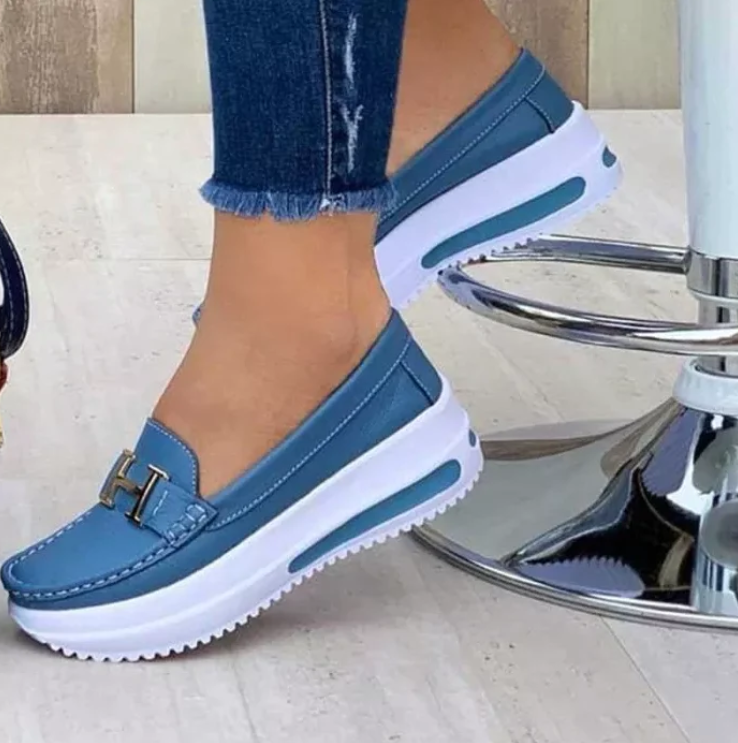Stylowe ortopedyczne buty damskie na bezbolesne chodzenie – Selina-Błękitny-35-Trend Polska
