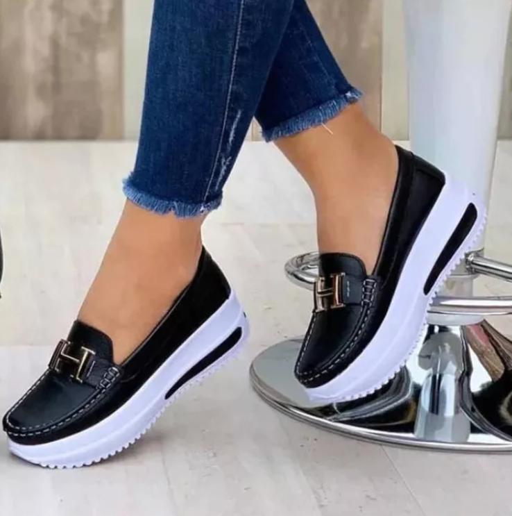 Stylowe ortopedyczne buty damskie na bezbolesne chodzenie – Selina-Czarny-35-Trend Polska