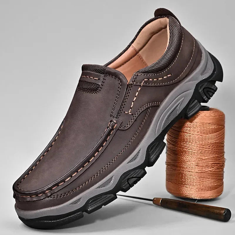 Stylowe ortopedyczne buty męskie - Lucas-39-Brązowy-Trend Polska