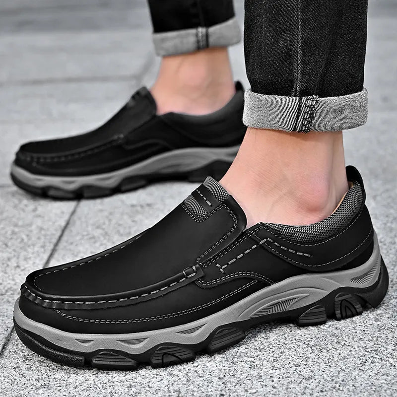 Stylowe ortopedyczne buty męskie - Lucas-39-Brązowy-Trend Polska