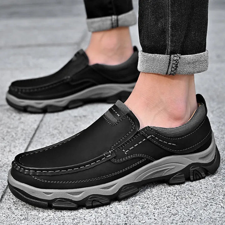 Stylowe ortopedyczne buty męskie - Lucas-39-Brązowy-Trend Polska