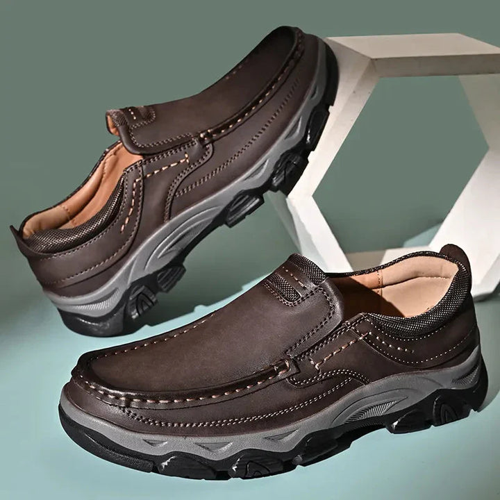 Stylowe ortopedyczne buty męskie - Lucas-39-Brązowy-Trend Polska
