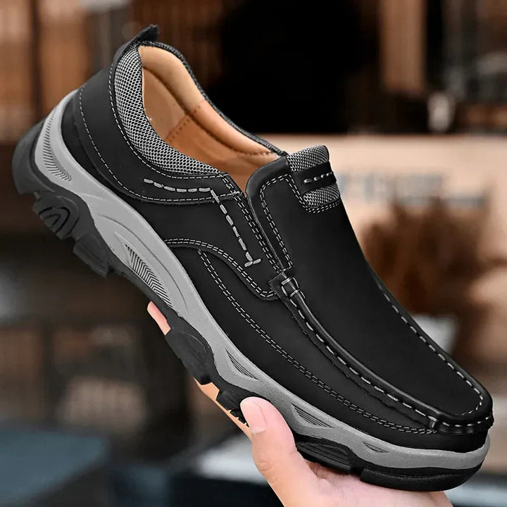 Stylowe ortopedyczne buty męskie - Lucas-39-Brązowy-Trend Polska