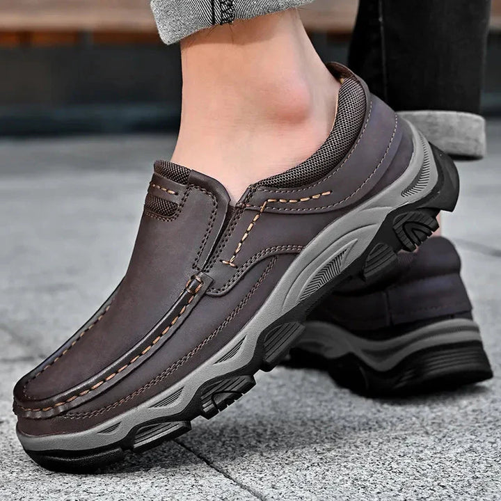 Stylowe ortopedyczne buty męskie - Lucas-39-Brązowy-Trend Polska