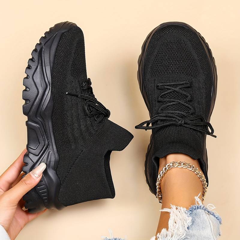 Stylowe ortopedyczne sneakersy damskie - Elena-Czarny-35-Trend Polska