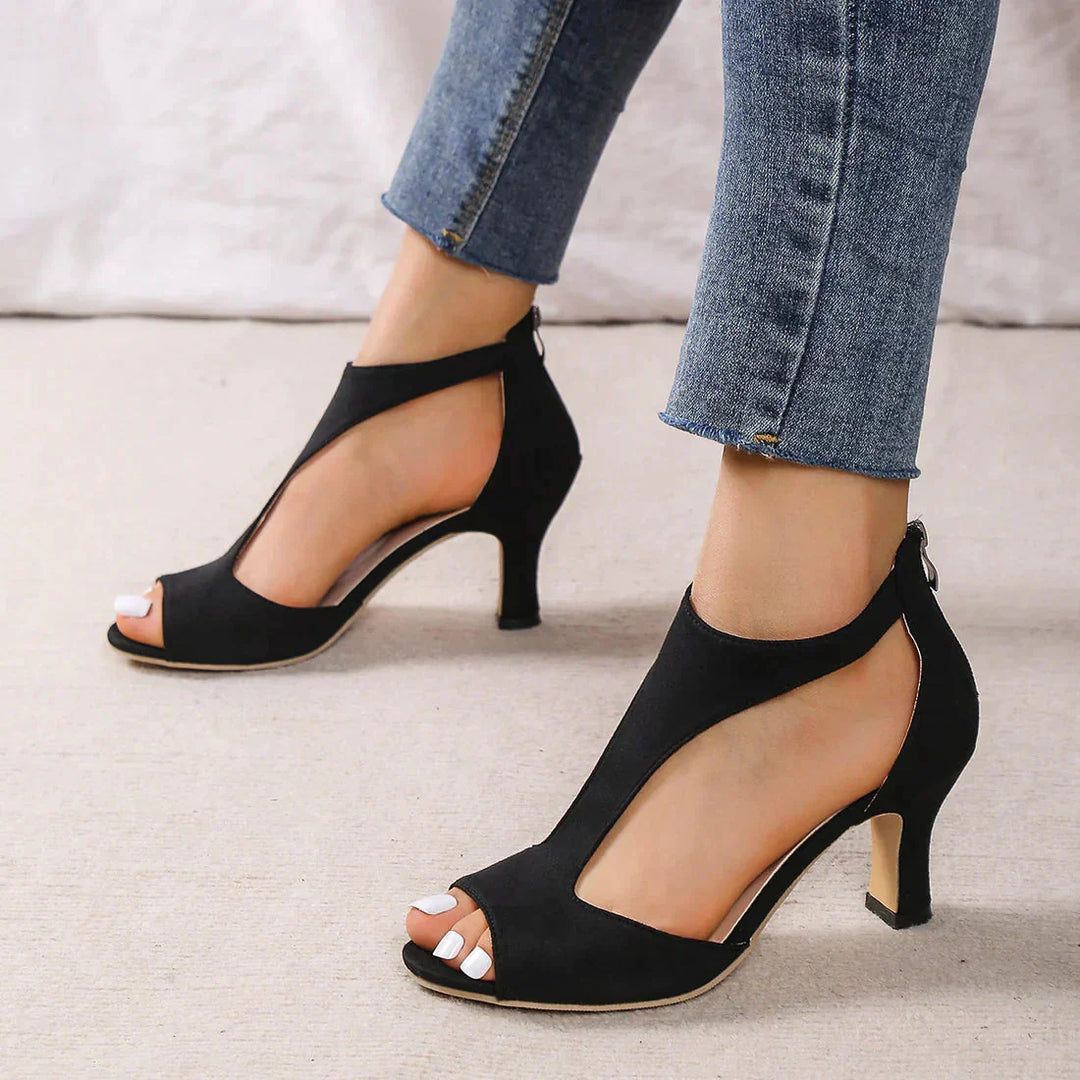 Stylowe sandały damskie - GlamStep-35-Czarny-Trend Polska