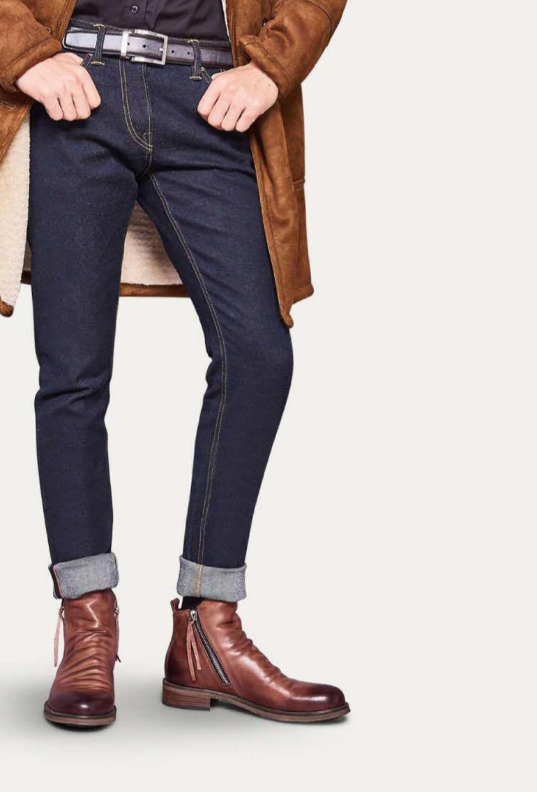Stylowe Skórzane Buty Męskie - Mediolan-Czarny-39-Trend Polska