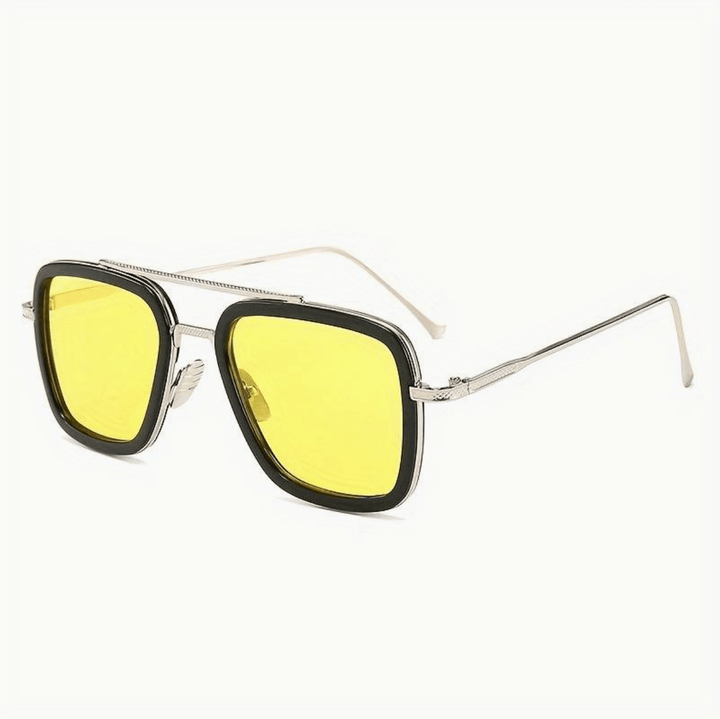 Stylowe uniseksowe okulary przeciwsłoneczne o premium wyglądzie – Miami Luxe-Żółty-Trend Polska
