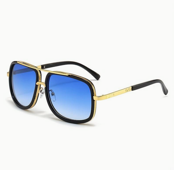 Stylowe unisexowe okulary przeciwsłoneczne o eleganckim wykończeniu – SunEdge Flair-Niebieski-Trend Polska