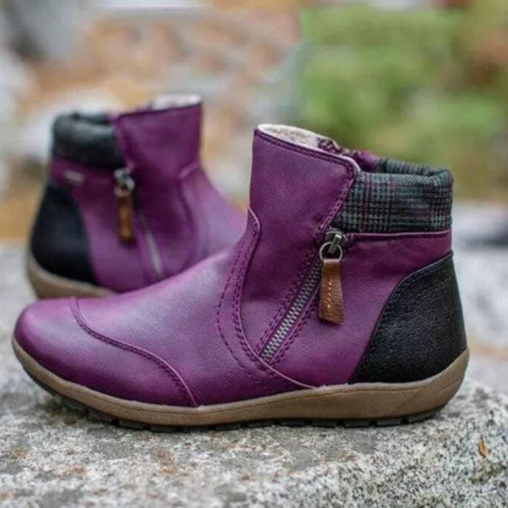 Stylowe Wodoodporne Botki Damskie - Isabeau-Lila-35-Trend Polska