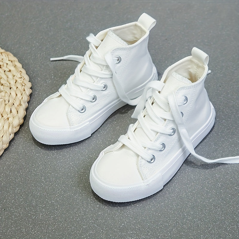 Stylowe wysokie sneakersy Rilo - dla dzieci, które lubią się ruszać-Biały-20-Trend Polska