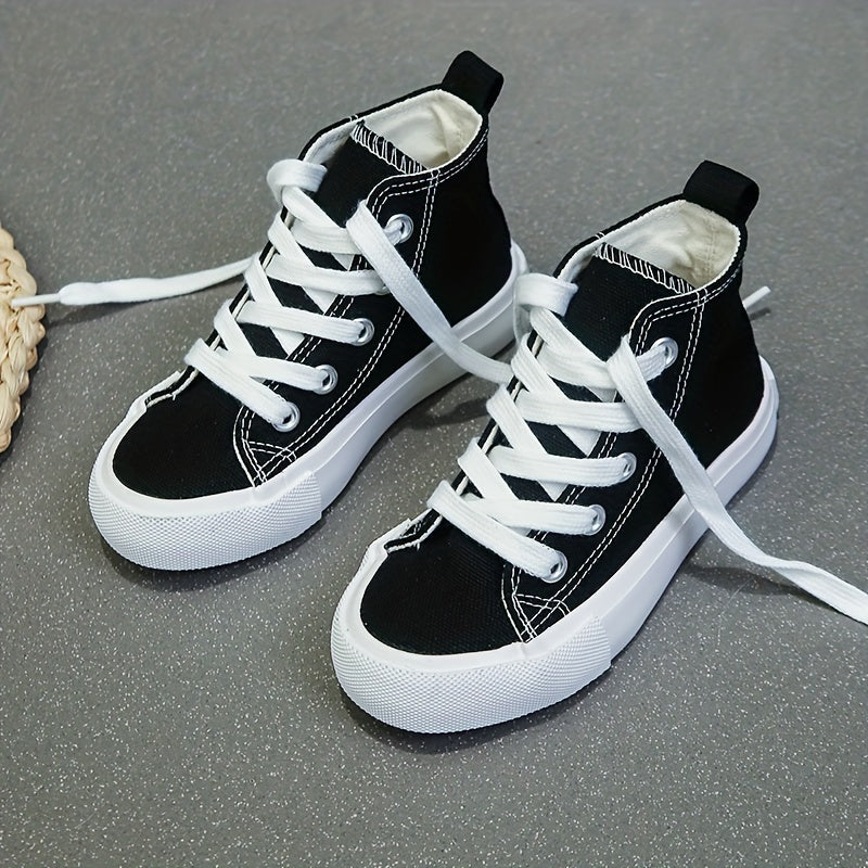 Stylowe wysokie sneakersy Rilo - dla dzieci, które lubią się ruszać-Czarny-20-Trend Polska
