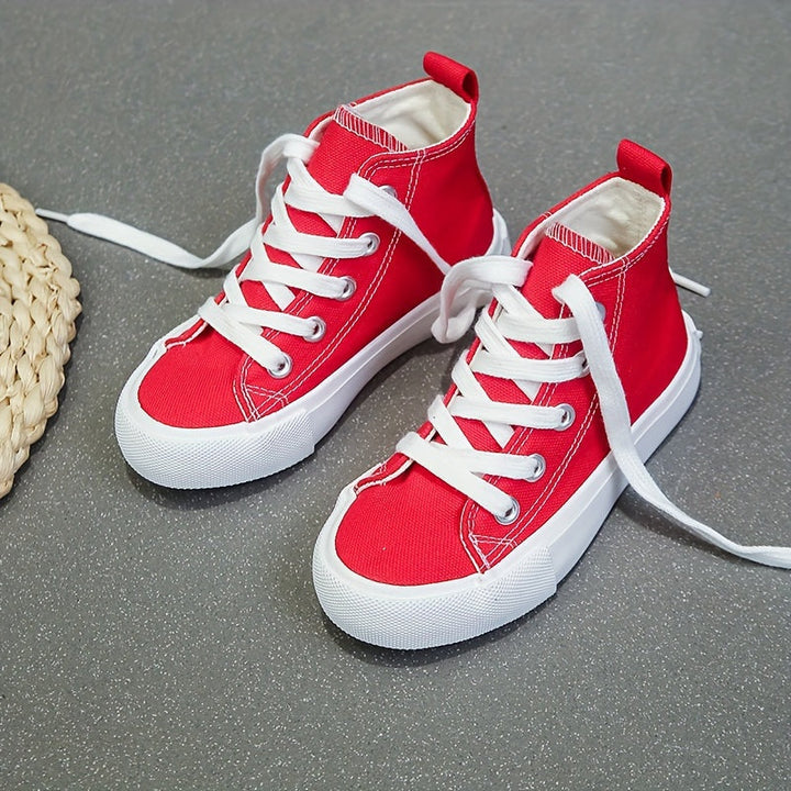 Stylowe wysokie sneakersy Rilo - dla dzieci, które lubią się ruszać-Czerwony-20-Trend Polska