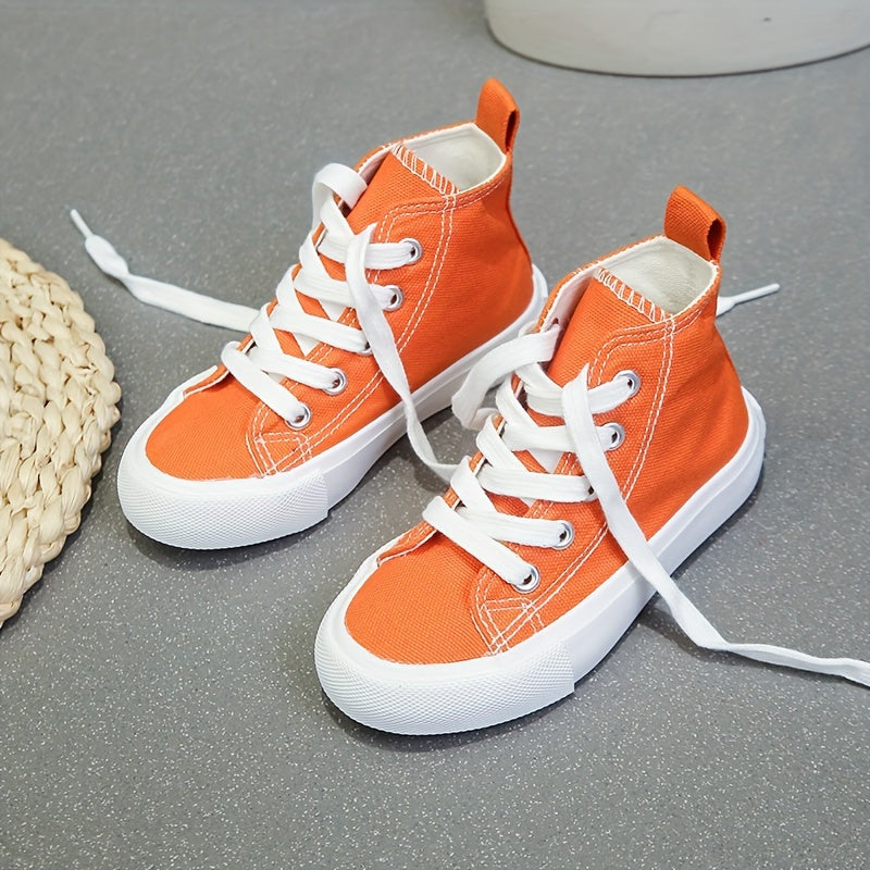 Stylowe wysokie sneakersy Rilo - dla dzieci, które lubią się ruszać-Pomarańczowy-20-Trend Polska