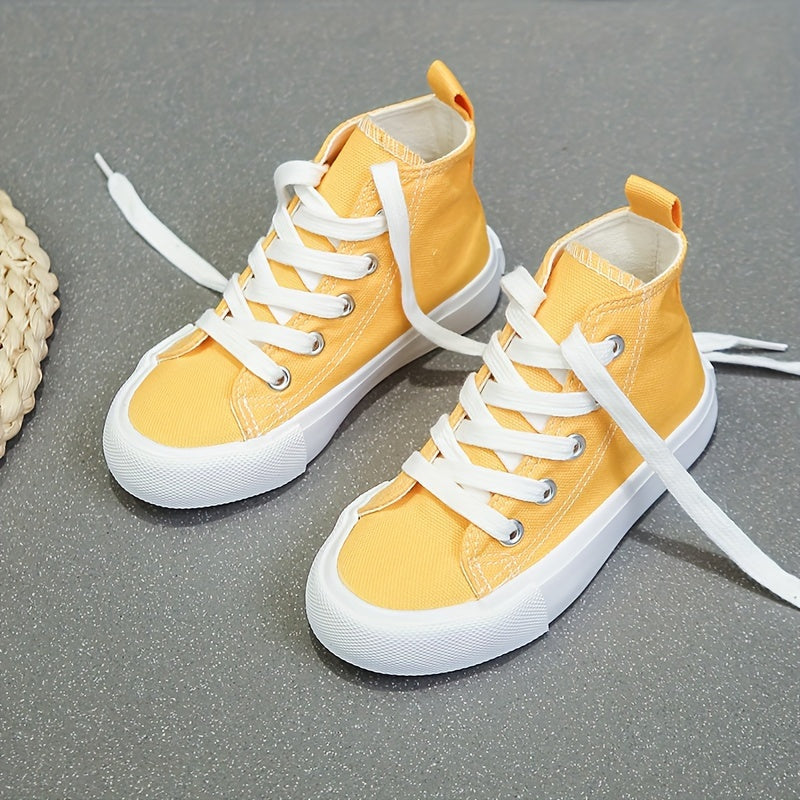 Stylowe wysokie sneakersy Rilo - dla dzieci, które lubią się ruszać-Żółty-20-Trend Polska