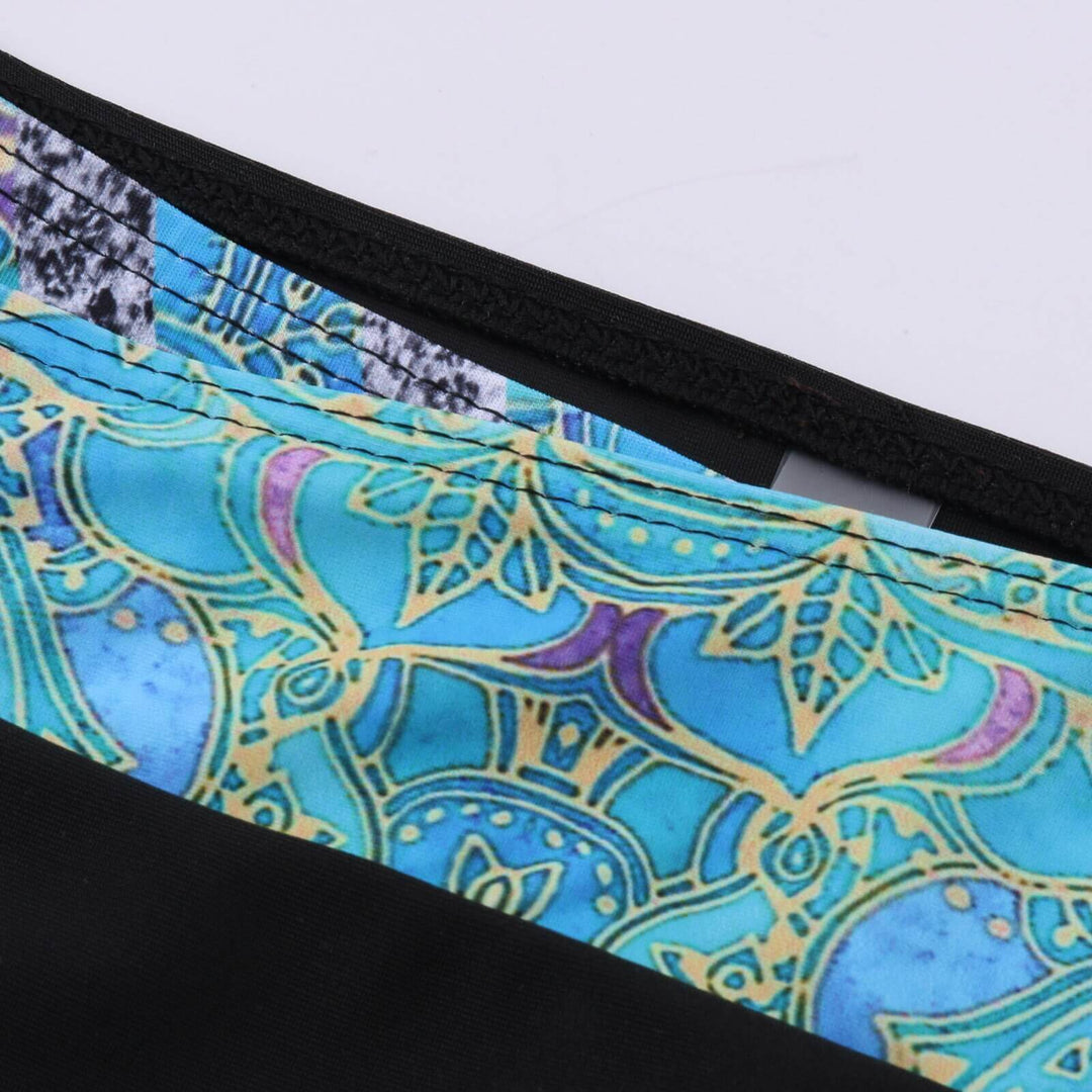 Stylowy dwuczęściowy bikini damski – idealny na plażę i słońce-Marmur Niebieski-S-Trend Polska