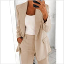 Stylowy garnitur damski - Valentina-Khaki-S-Trend Polska