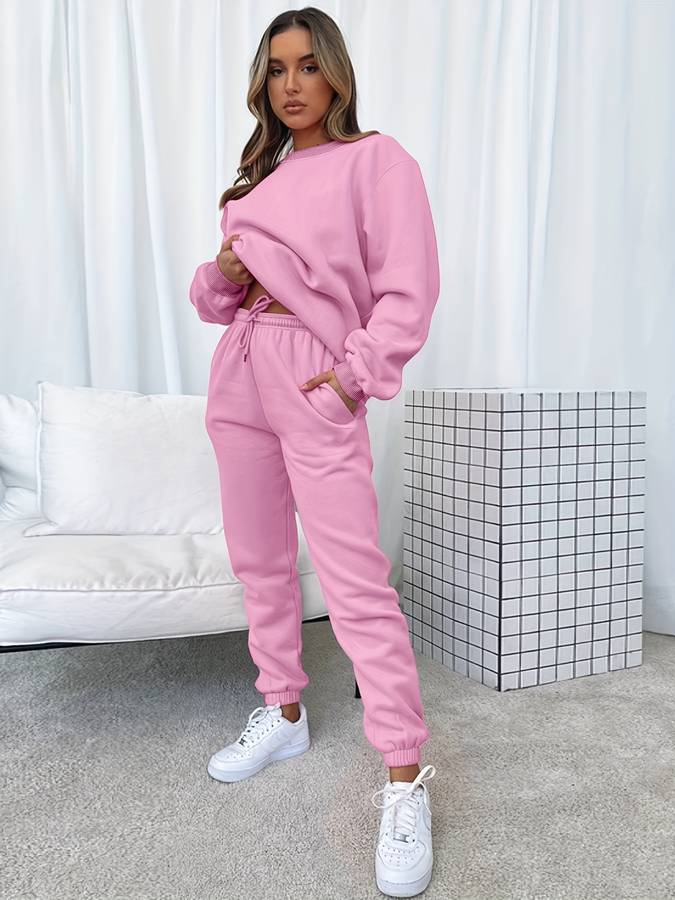 Stylowy i Komfortowy Damski Dres - Emma-Różowy-S-Trend Polska