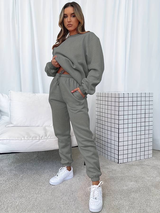 Stylowy i Komfortowy Damski Dres - Emma-Szary-S-Trend Polska