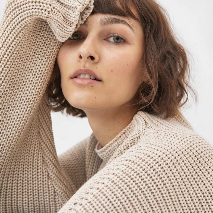 Stylowy i komfortowy sweter damski - Lila-Khaki-S-Trend Polska