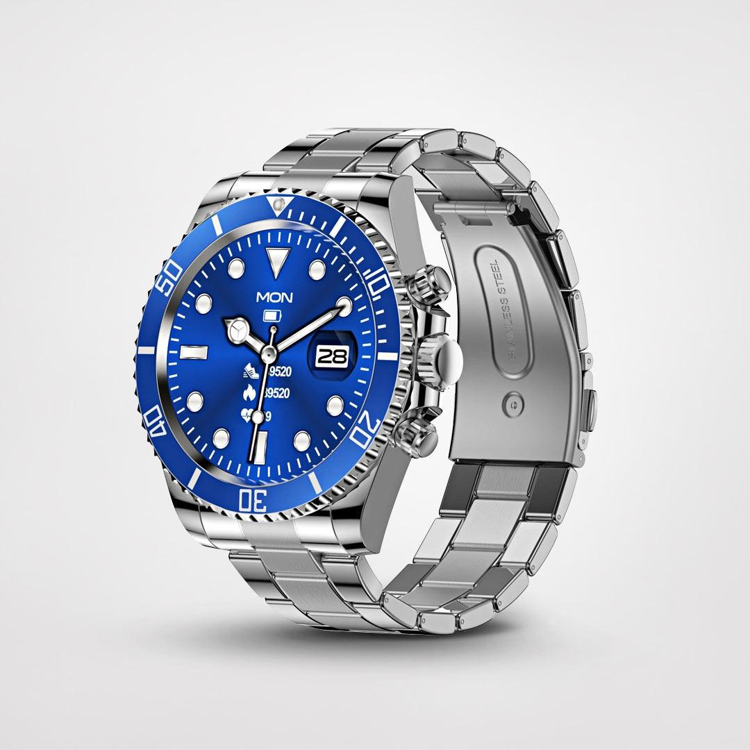 Stylowy i zaawansowany smartwatch - PowerFit-Niebieski-Trend Polska