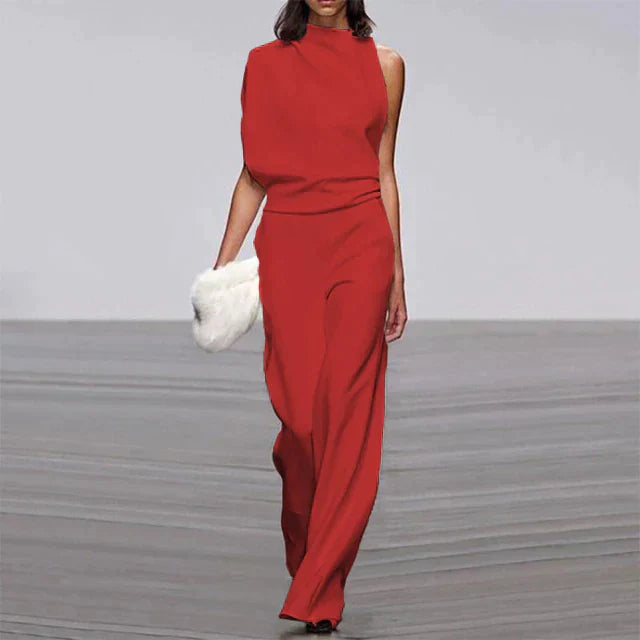 Stylowy Kombinezon - Aria-Czerwony-S-Trend Polska