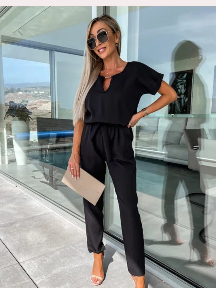 Stylowy kombinezon Patty - Elise-Czarny-S-Trend Polska