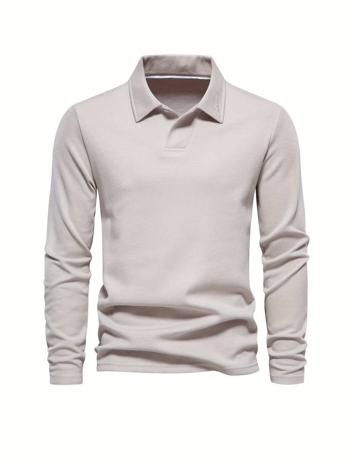 Stylowy męski sweter – Matteo-Beżowy-S-Trend Polska