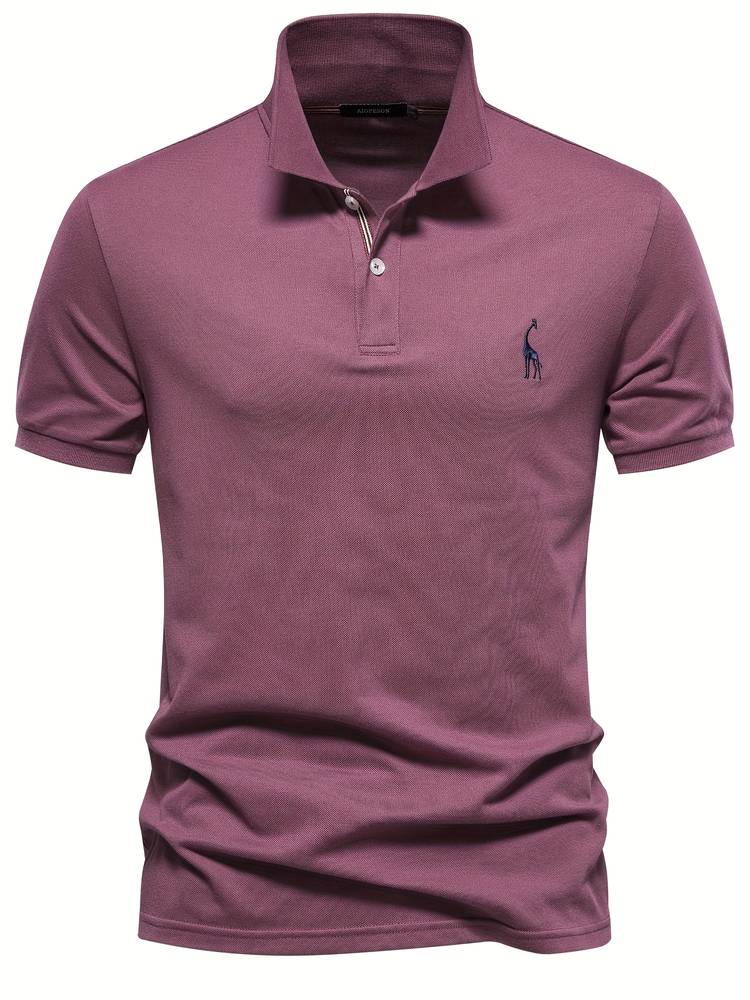 Stylowy Polo Męski - Jasper-Bordeaux Czerwone-S-Trend Polska