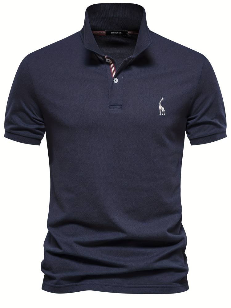 Stylowy Polo Męski - Jasper-Ciemnoniebieski-S-Trend Polska