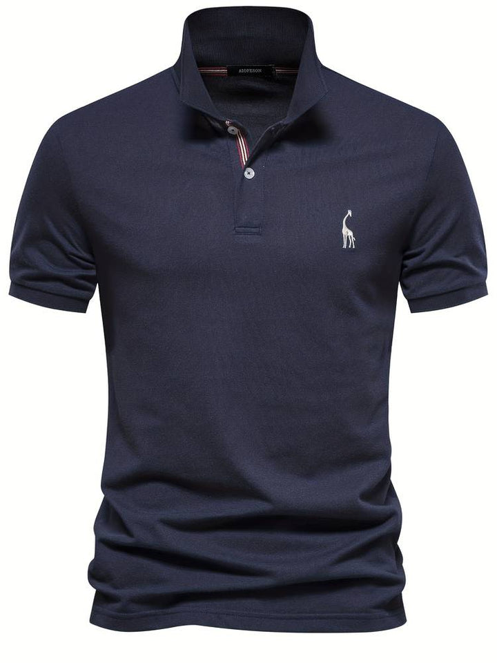 Stylowy Polo Męski - Jasper-Ciemnoniebieski-S-Trend Polska