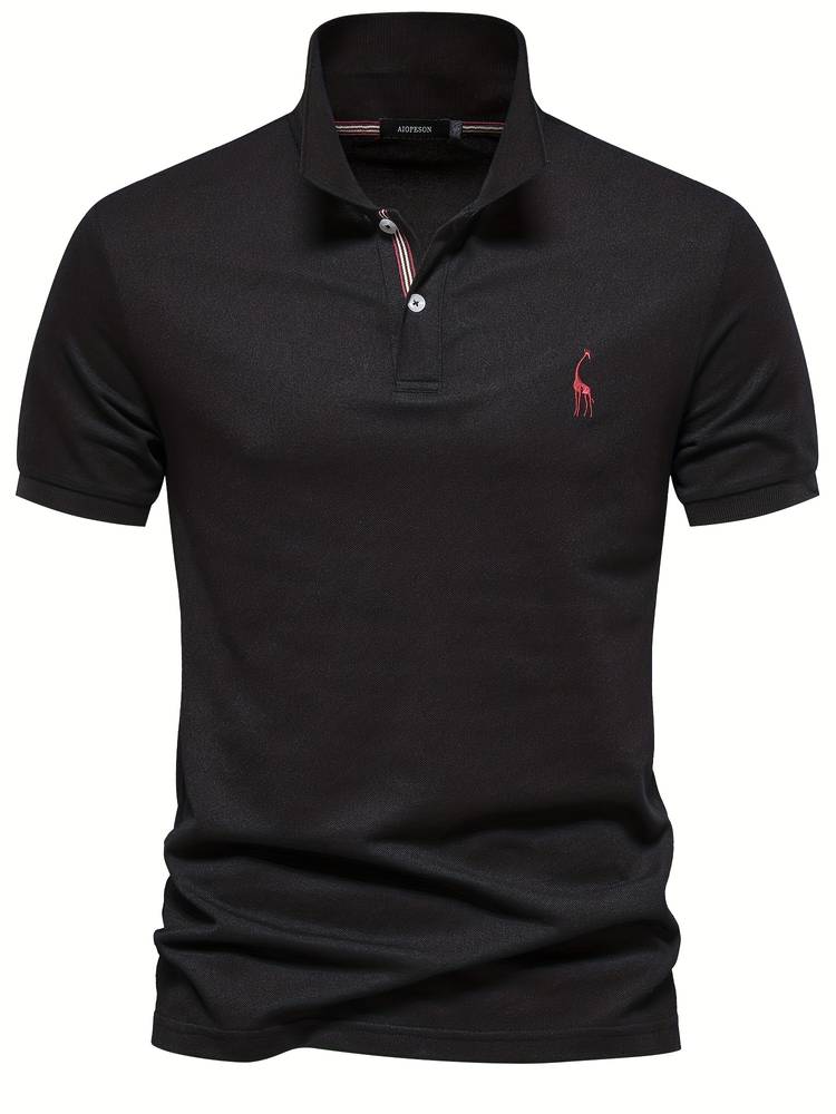 Stylowy Polo Męski - Jasper-Czarny-S-Trend Polska
