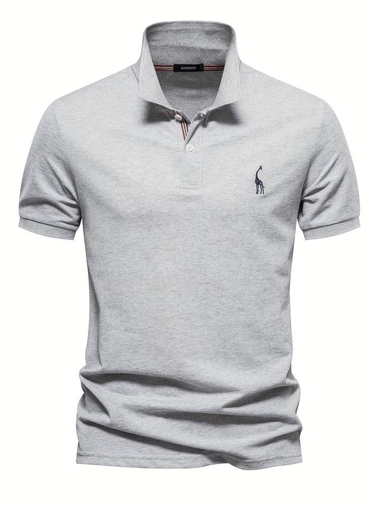 Stylowy Polo Męski - Jasper-Szary-S-Trend Polska