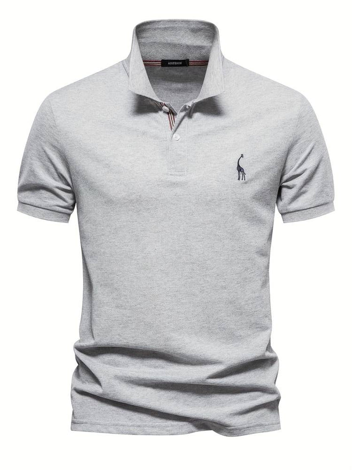 Stylowy Polo Męski - Jasper-Szary-S-Trend Polska