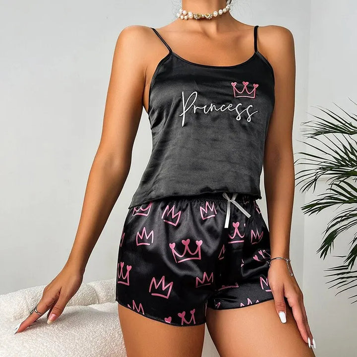 Stylowy satynowy zestaw piżam dla kobiet – Alina-S-Trend Polska
