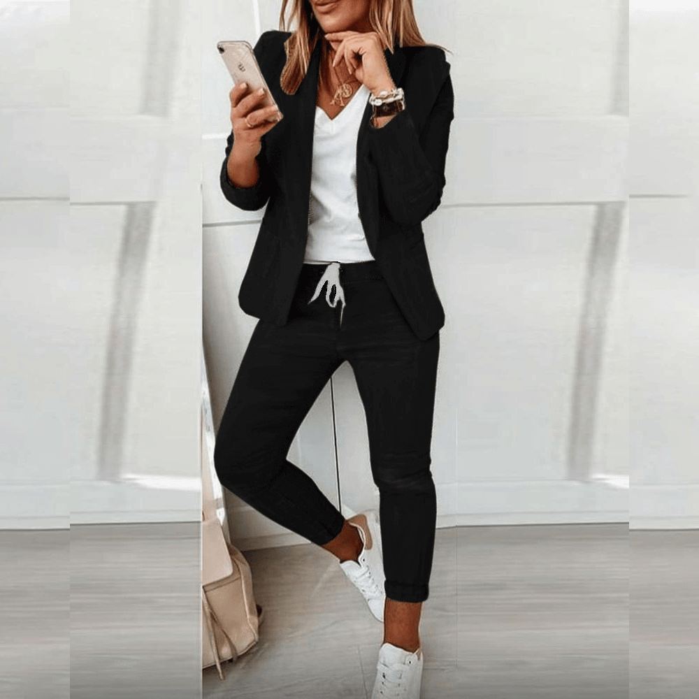 Stylowy Strój Damski - Sophia-Czarny-S-Trend Polska