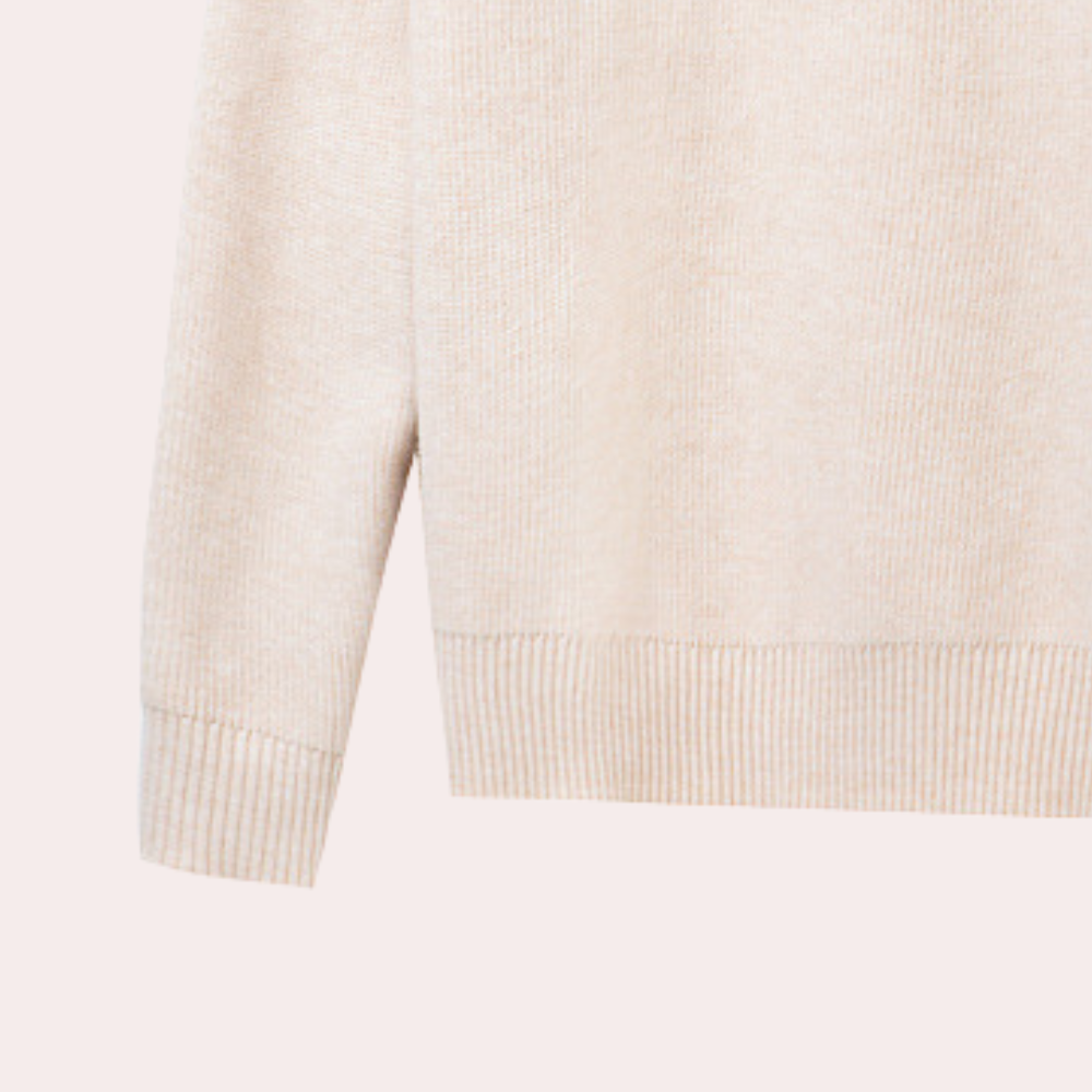 Stylowy sweter damski z kwiatowym nadrukiem - Isabeau-Czerwony-XS-Trend Polska