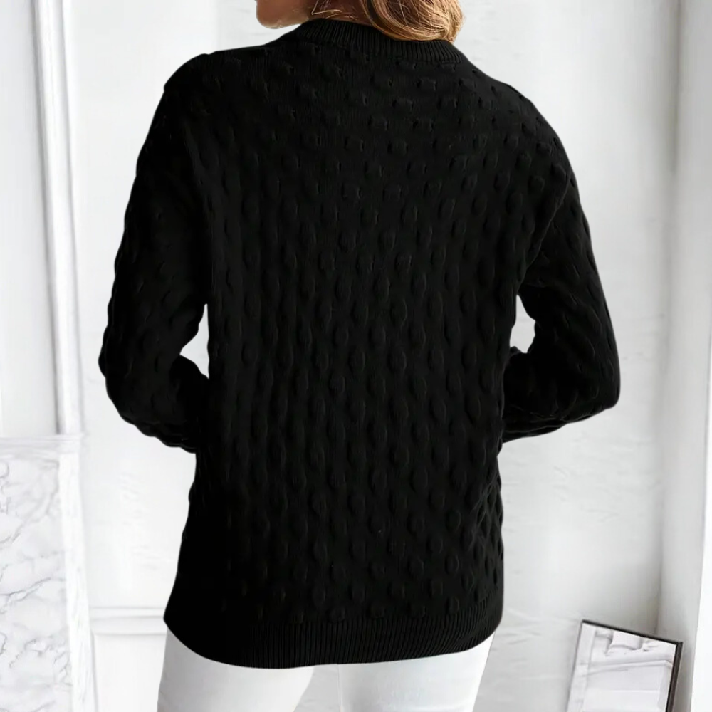 Stylowy sweter kaszmirowy dla kobiet - Noa-Czarny-XS-Trend Polska