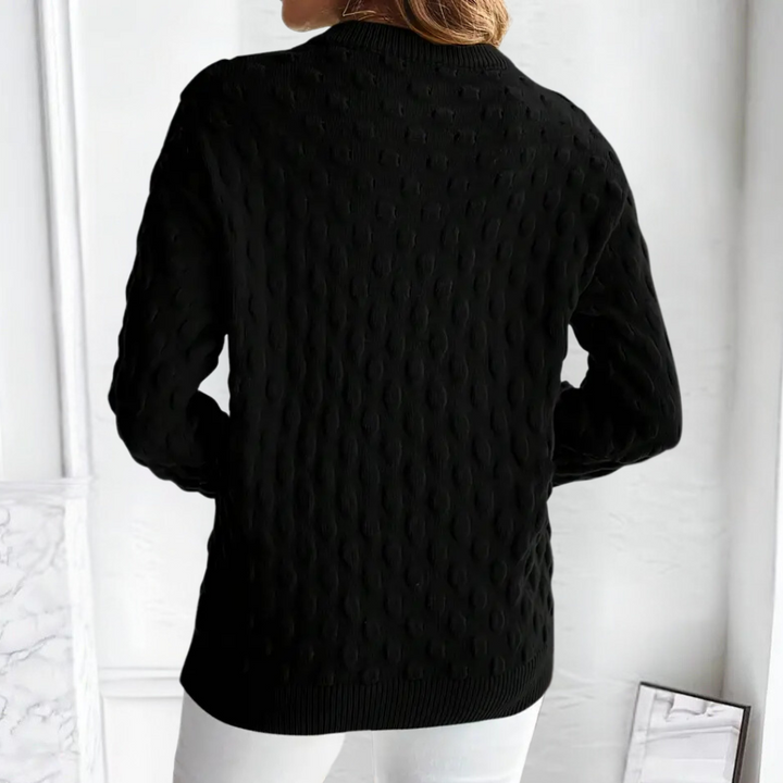 Stylowy sweter kaszmirowy dla kobiet - Noa-Czarny-XS-Trend Polska