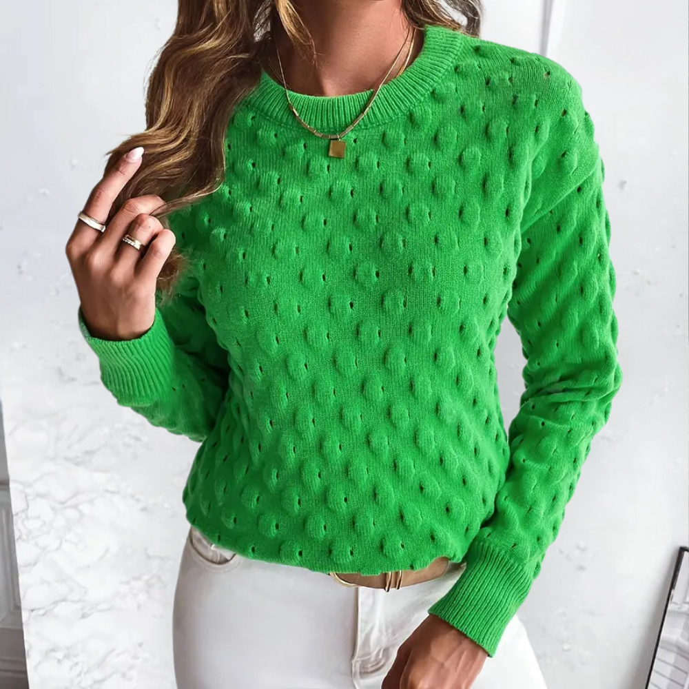Stylowy sweter kaszmirowy dla kobiet - Noa-Zielony-XS-Trend Polska